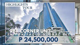 2BR Corner Unit Condominium for Sale in Uptown Parksuites BGC • Top Realty Highlights House Tour