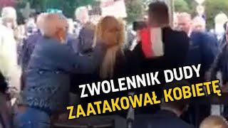 Zwolennik Dudy rzucił się na protestującą kobietę. Bulwersujące wydarzenia w Wieluniu