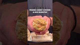 Macro-Friendly, High Protein Cheesy Chicken & Rice Burritos #shorts