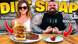 Strongman Swaps Diet W/ Bikini Model For a Day ft. Bryce Adams