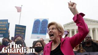 'I am angry!': Elizabeth Warren lambasts supreme court after draft abortion opinion leak