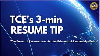 TCE RESUME 3-min Resume Tips #resumewriting | Francina Harrison, The Career Engineer