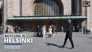 Bicycling through Helsinki City Center (22 April 2021)