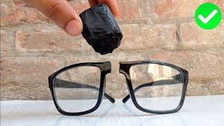 Put Charcoal On The Broken Eyeglasses And You Will Get Amazing Result!