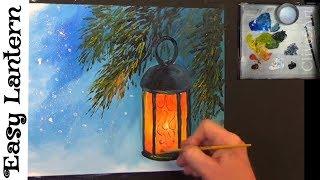 Paint a Lantern Holiday Tutorial , acrylic painting #clive5art