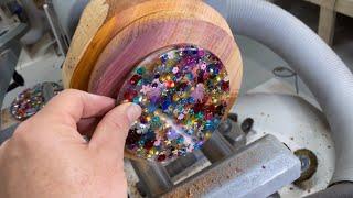 Woodturning - A Project Using Sequins