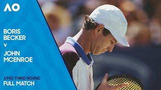 Boris Becker v John McEnroe Full Match | Australian Open 1992 Third Round