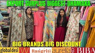 Cheapest Export Surplus | W Biba Aureila 100% Original | Kurti & Skd | WHOLESALE From Big Warehouse