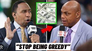 Stephen A. Smith CALLS OUT Charles Barkley BEING GREEDY ''CHASING CHECKS OVER PASSION IS CRAZY''