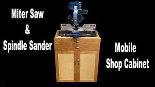 Compact mobile miter saw cabinet build (with unnecessary cherry) 2021