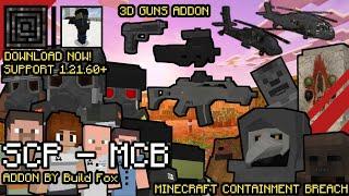 SCP: Containment Breach Addon | 3D Guns SCP Mobs for Minecraft Bedrock 1.21.60+ | Creator Crafter321
