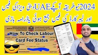 How to check uae dubai visa and labour card fees status || Dubai Visa fees status is paid or nothing