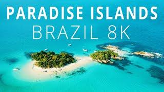 MOST BEAUTIFUL ISLANDS in BRAZIL. Best Places in Rio De Janeiro. Ilha Grande Drone Footage 8k.