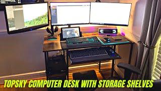 TOPSKY Computer Desk with Storage Shelves Review | Study Table for Home Office #shorts