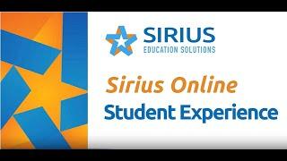 Sirius Online - Student Experience
