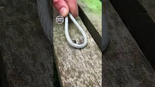 Securely Fasten a Steel Rope with Just a Nail! #lifehacks #camping