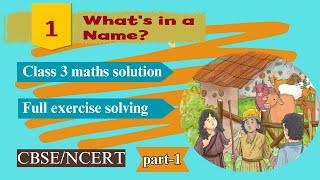 whats in a name | CBSE/NCERT class 3 maths  | class 3 maths solutions