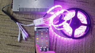 RGB led strip light working with smart mobile app ULIGHT, by bluetooth 4 0 and wifi