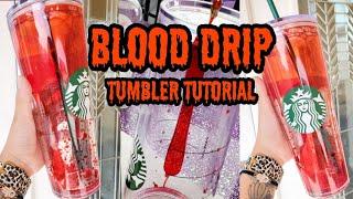 Blood Drip Tumbler Tutorial | Lava Lamp Snowglobe Tumbler | LilyRoseCraftroom