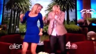 Laurie Holden dancing on The Ellen Show
