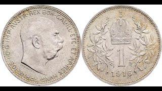 Kaiserreich Österreich Silbermünzen eine Krone, ein Korona 1892 - 1916