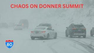 CHAOS on Donner Summit from the First Winter Storm of 2025!