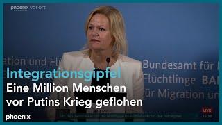 Pressekonferenz zum Integrationsgipfel mit Bundesinnenministerin Nancy Faeser am 10.10.22