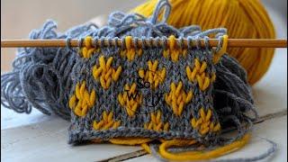 How to Knit Your First Fair Isle pattern: The "Fleur-De-Lys" stitch - So Woolly