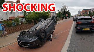 Car Accelerated Fast and Flipped Over - LR22 YZN 