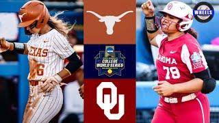 Texas vs #1 Oklahoma Highlights | WCWS Finals Game 1 | 2022 College Softball Highlights