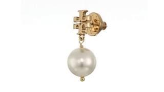 Tory Burch - Crystal Pearl Drop Earrings SKU:8817677