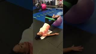 Swiss Ball Glute Bridge with Abduction