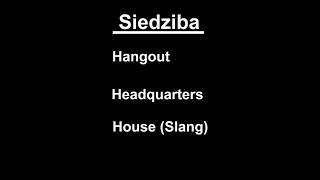 The Meaning Of Siedziba  #Shorts