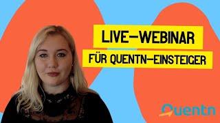 Quentn FAQ Live-Webinar: Newsletter in Quentn erstellen