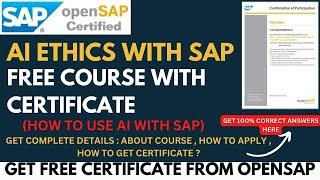 SAP With Artificial Intelligence Certification Course | Free SAP Training Courses with Certificate