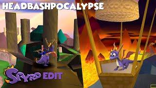 Spyro 3: Headbashpocalypse & SpyroEdit Hacking | Midday Gardens, Buzz's Dungeon & Mushroom Speedway