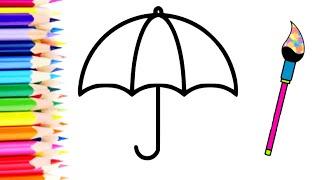 Drawing an umbrella for children / bolalar uchun soyabon chizish