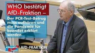 Robert Farle: WHO bestätigt AfD-Fraktion – Der PCR-Test-Betrug muss aufhören