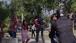 HUMAN STATUE PRANK ||PRANK MANUSIA PATUNG|| Di Wisata Embun Bening Kedung Ombo