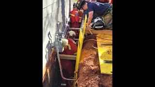 Cobb Fire Assists Cherokee Fire with Trench Rescue