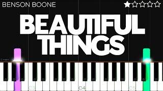 Benson Boone - Beautiful Things | EASY Piano Tutorial
