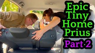 Part 2 | Transforming My Prius Into a Tiny Mobile Home & Music Studio | First Day!