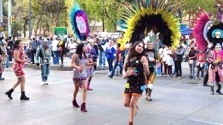 LIFE IS A COLOURFUL CARNIVAL! Carnival Parade in Mexico City Centro | Walking Tour 4K 