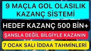 GOL OLASILIK | KAZANÇ NEREDE | İDDAA BÜYÜK KAZANÇ | 7 OCAK İDDAA TAHMİNLERİ | DÜZENLİ KAZANÇ | BAHİS