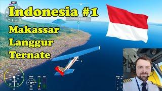 Real Pilot Plays Microsoft Flight Simulator in Indonesian Airports. Part 1 Makassar, Langgur,Ternate