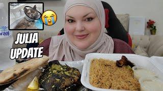 GRILLED FISH, MARINATED EGGPLANT, TAHINI, RICE AND FRESH BREAD MUKBANG