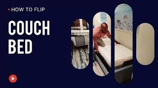 How to unfold & fold couch bed: Carnival Mardi Gras Ship Stateroom 10274