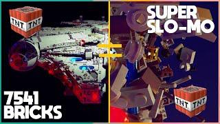 Blowing up the UCS Falcon in SUPER- SLOW MO