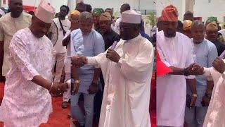 Moment Mc Oluomo Arrive opening of Sao filling station with his disciples & Sheikh Authentic Solaty