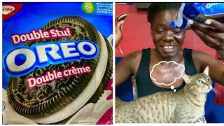 DOUBLE STUF OREO DOUBLE CREME- UNBOXING & TASTE TEST REVIEW! 